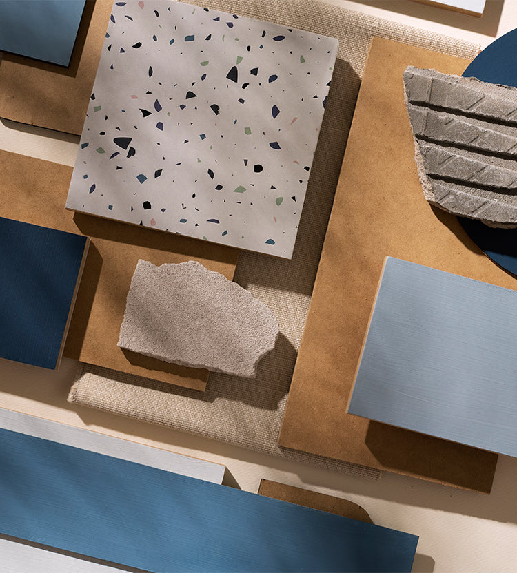 Collection of various types of boards that are used in modular furniture.