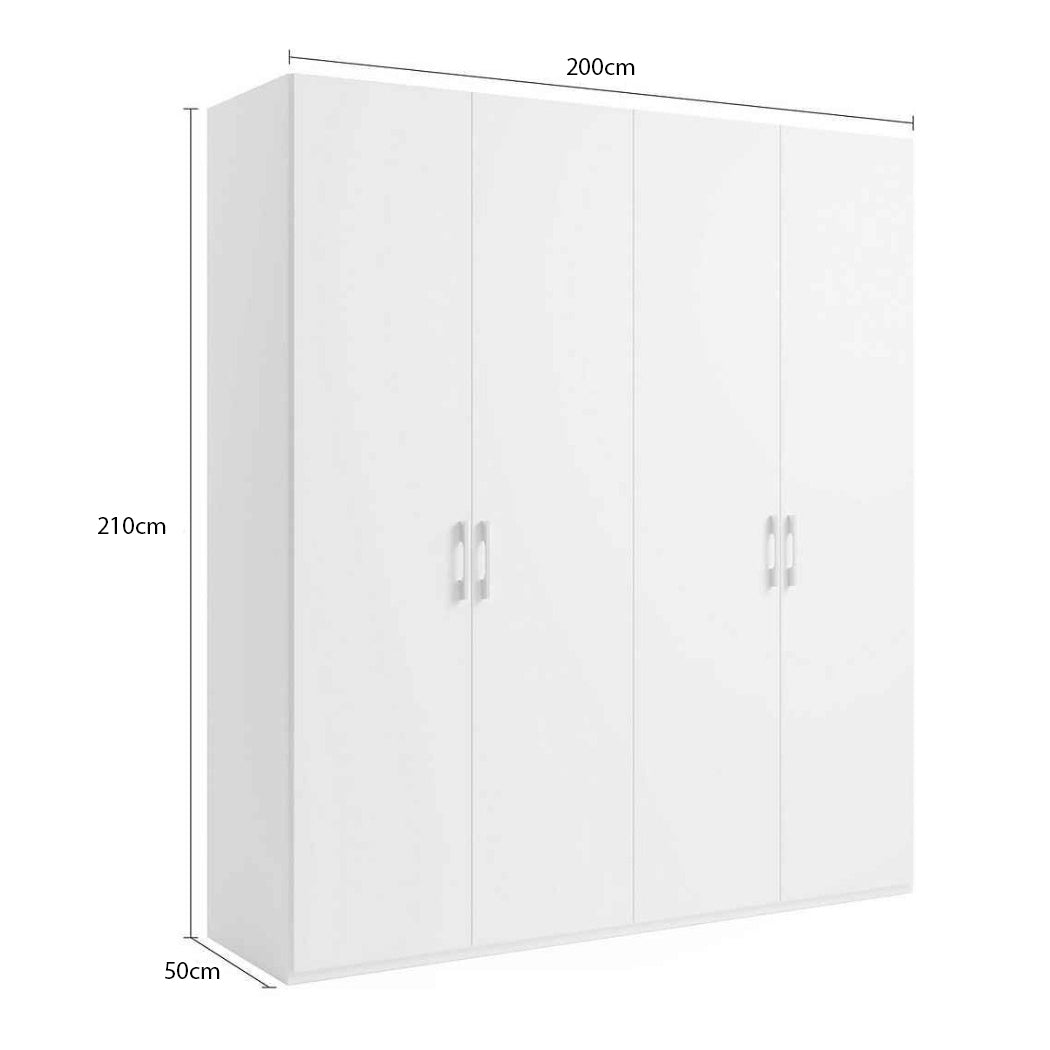 Dimension of modern 4-door wardrobe