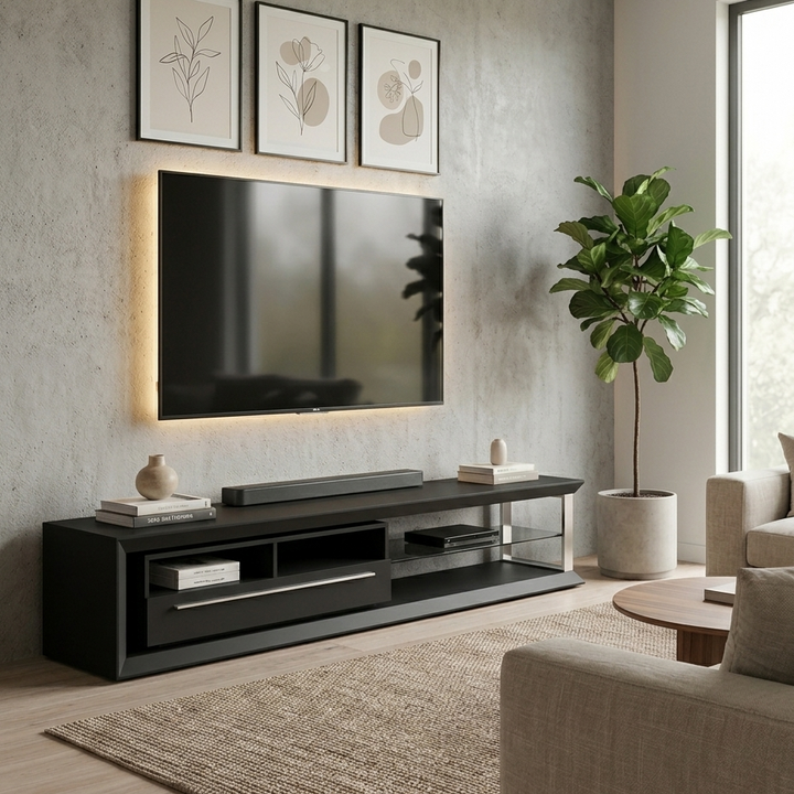 Nicolas TV Stand | Large | Black