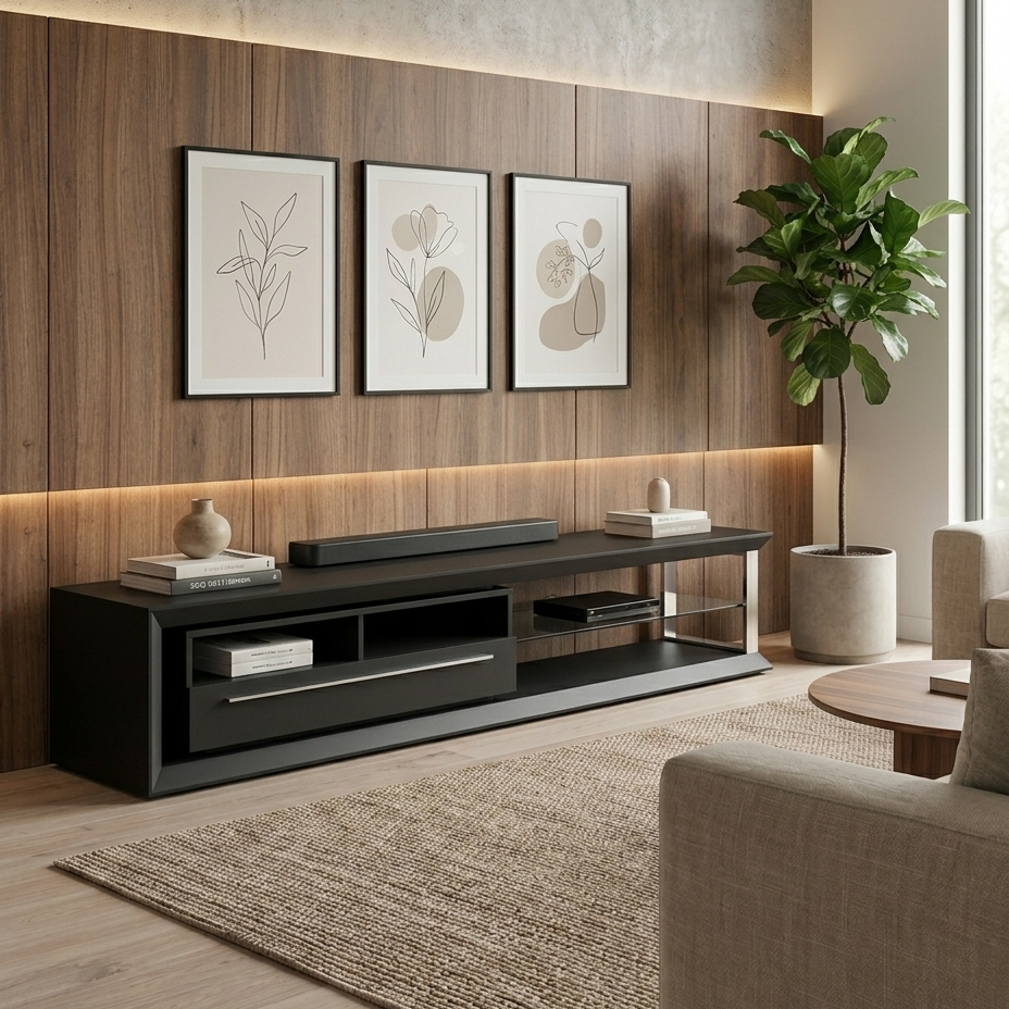 Nicolas TV Stand | Large | Black