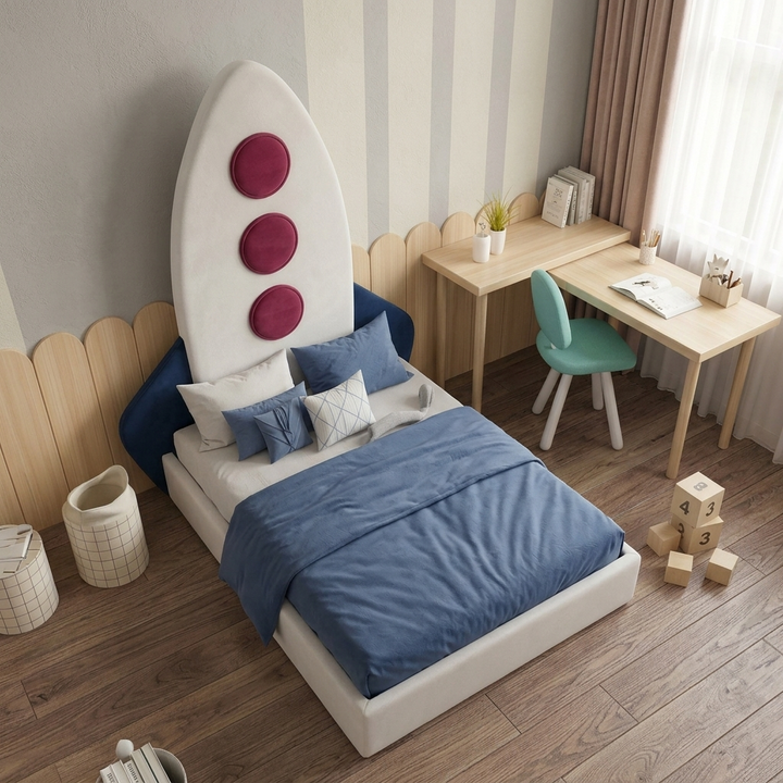 Plane Kids Bed Without Storage | King