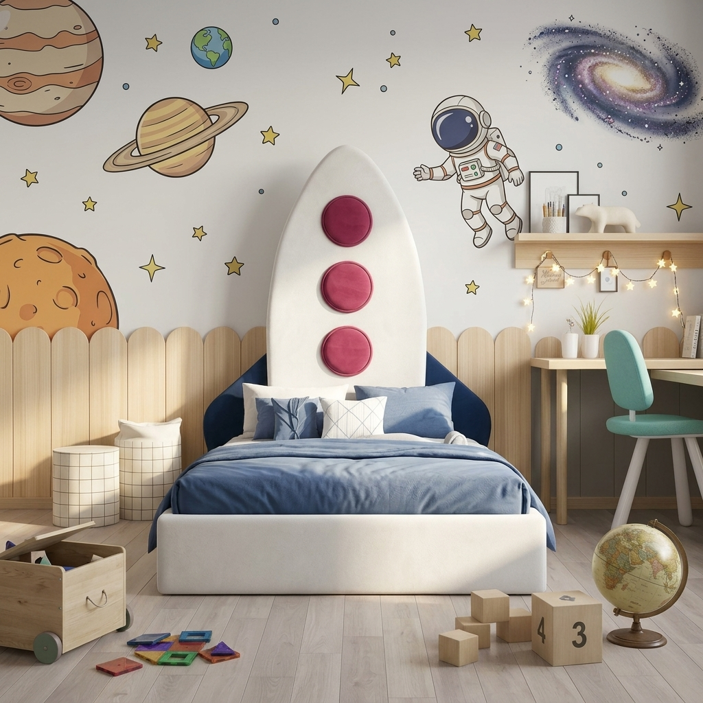 Plane Kids Bed Without Storage | King