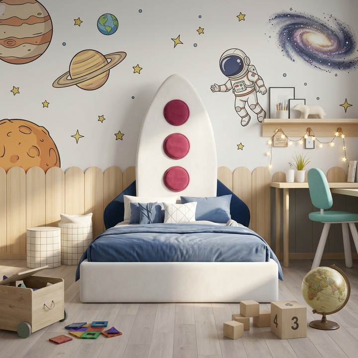 Plane Kids Bed Without Storage | King