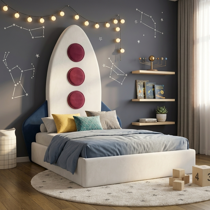 Plane Kids Bed Without Storage | King