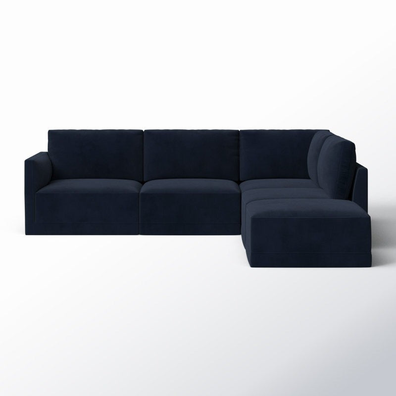 Reno L-Shape Sofa | Navy | Right Facing