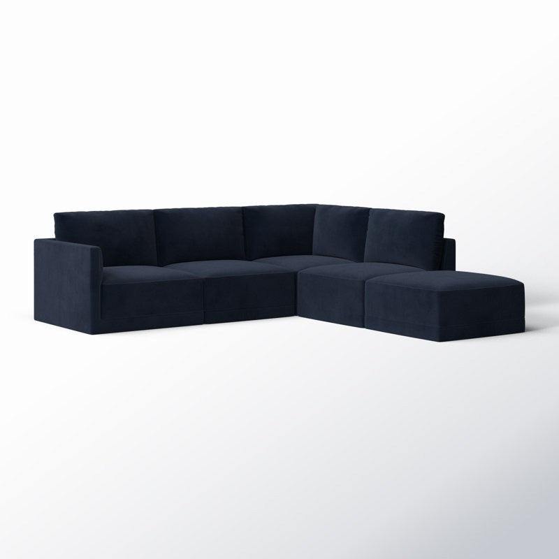 Reno L-Shape Sofa | Navy | Right Facing
