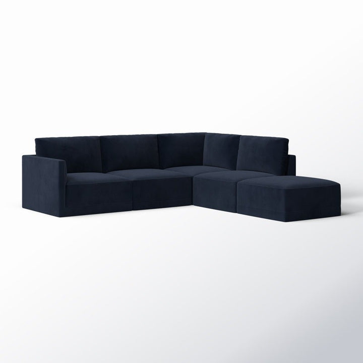 Reno L-Shape Sofa | Navy | Right Facing