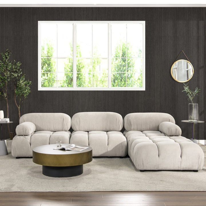 Regalia L-Shape Sofa | Grey | Right Facing