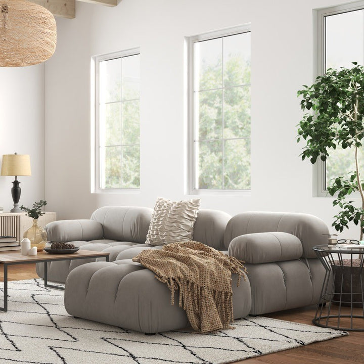 Regalia L-Shape Sofa | Grey | Right Facing
