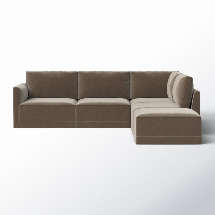 Reno L-Shape Sofa | Brown | Right Facing