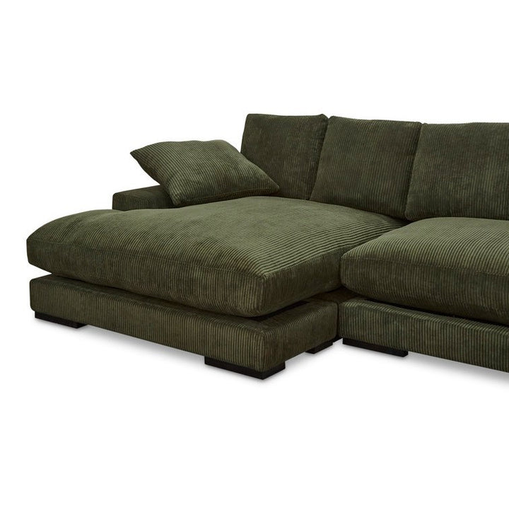Opulence L-Shape Sofa | Green | Right Facing