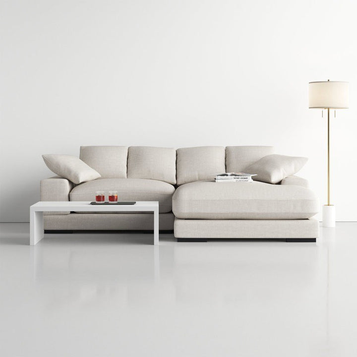 Opulence L-Shape Sofa | Beige | Right Facing