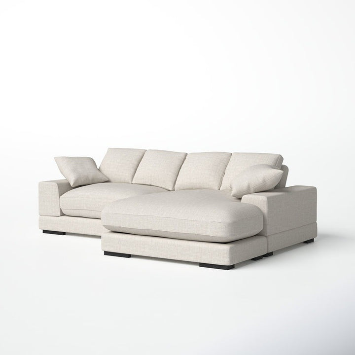 Opulence L-Shape Sofa | Beige | Right Facing