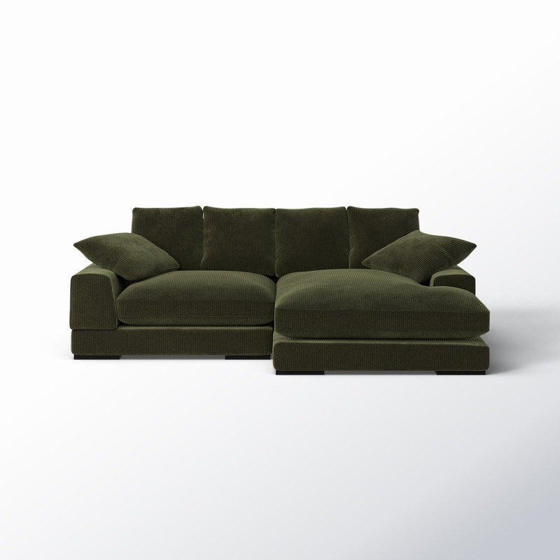 Opulence L-Shape Sofa | Green | Right Facing