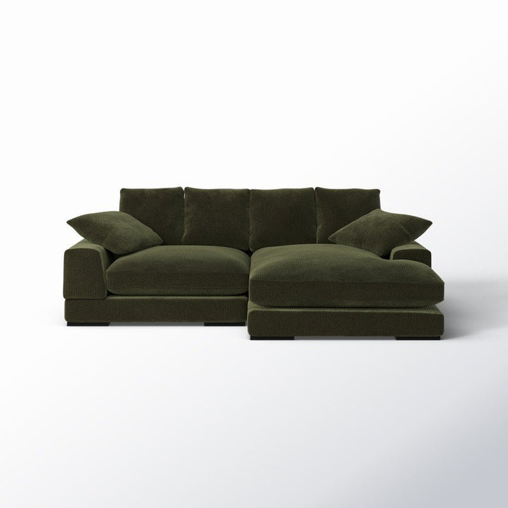 Opulence L-Shape Sofa | Green | Right Facing