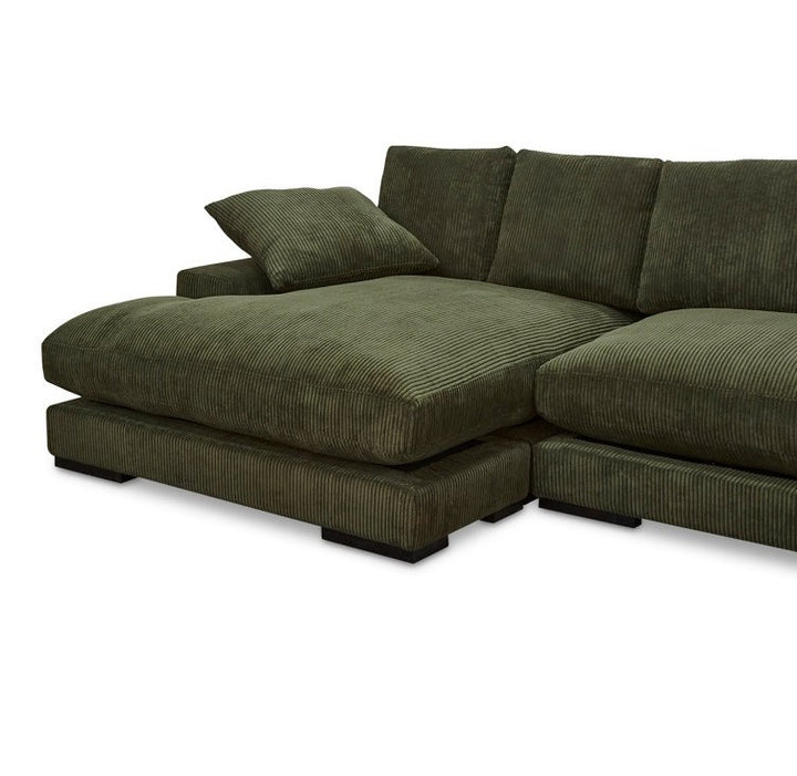 Opulence L-Shape Sofa | Green | Right Facing