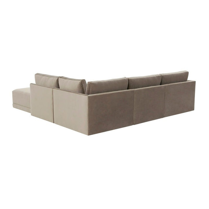 Reno L-Shape Sofa | Brown | Right Facing