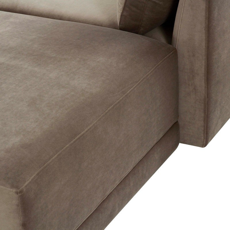 Reno L-Shape Sofa | Brown | Right Facing