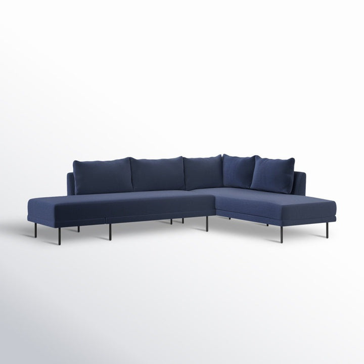 Aura L-Shape Sofa | Navy | Right Facing