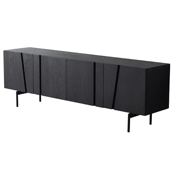 black sideboard cabinet on a white background