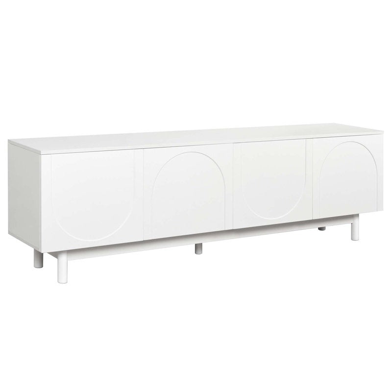 Side view of halo tv stand
