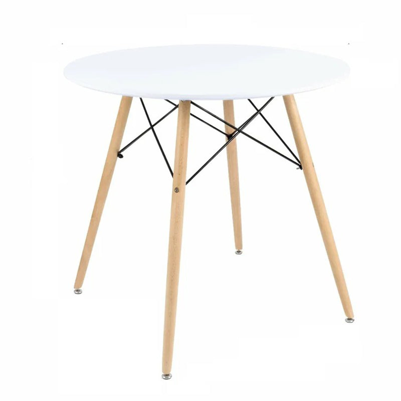 round 4-seater dining table set in two tone finish