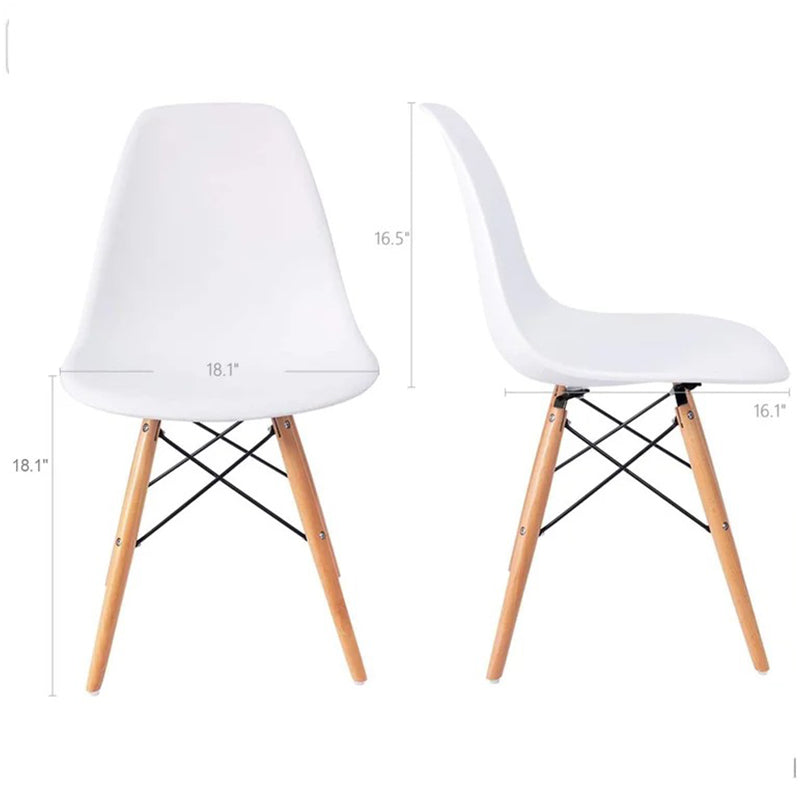 stylish dining chair dimension on white background