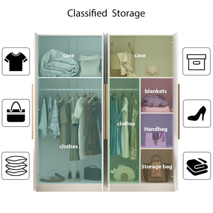 Smartly divided compartments for a clutter-free experience.