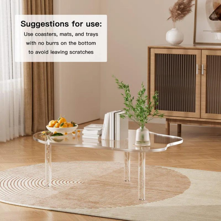 Suggestions for use of acrylic coffee table