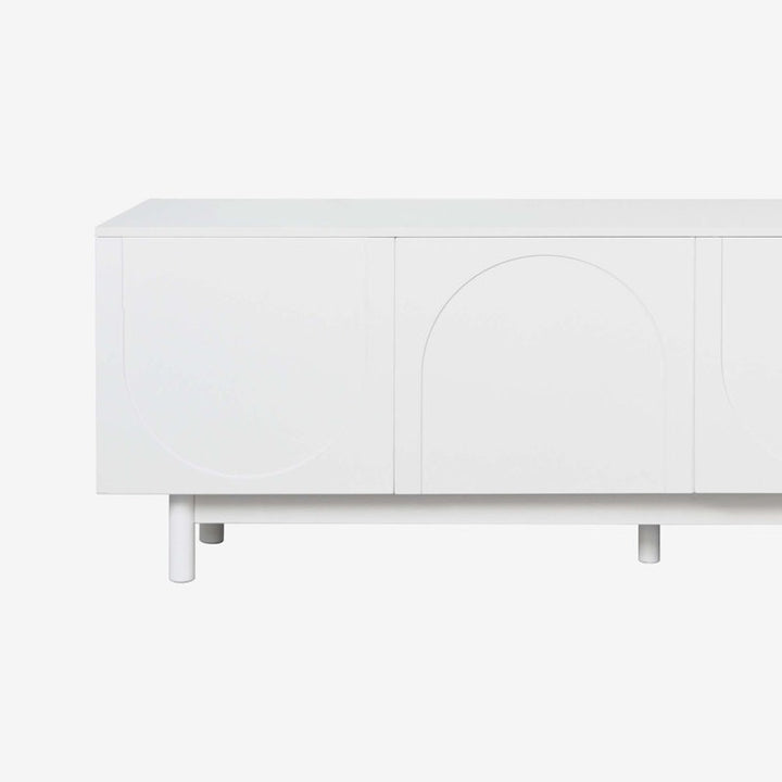 TV unit with solid wood legs