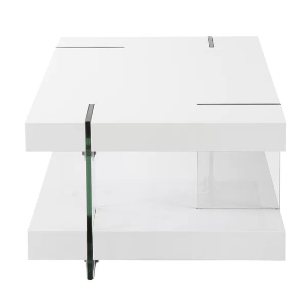Taxx Coffee Table in White—Sleek Living Room Centerpiece