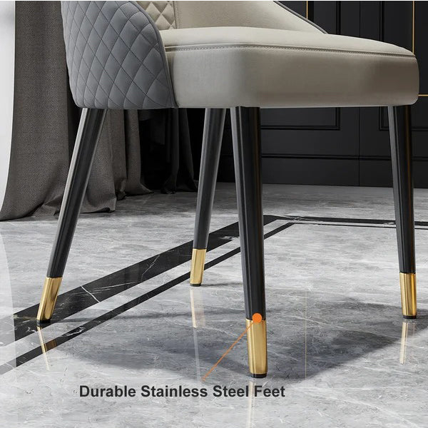 Modern dining chair with durable stainless steel feet