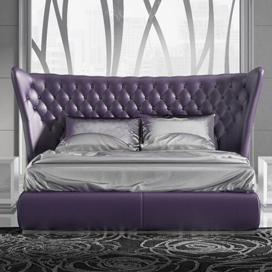 Jameson Bed Without Storage | King | Purple Leatherette