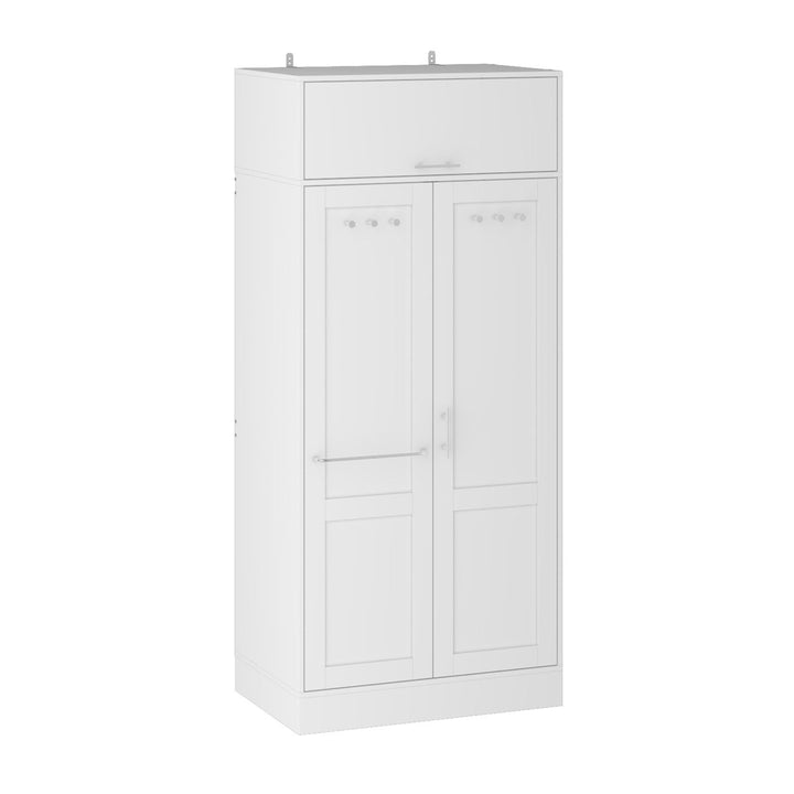 White 2-door wardrobe latest design