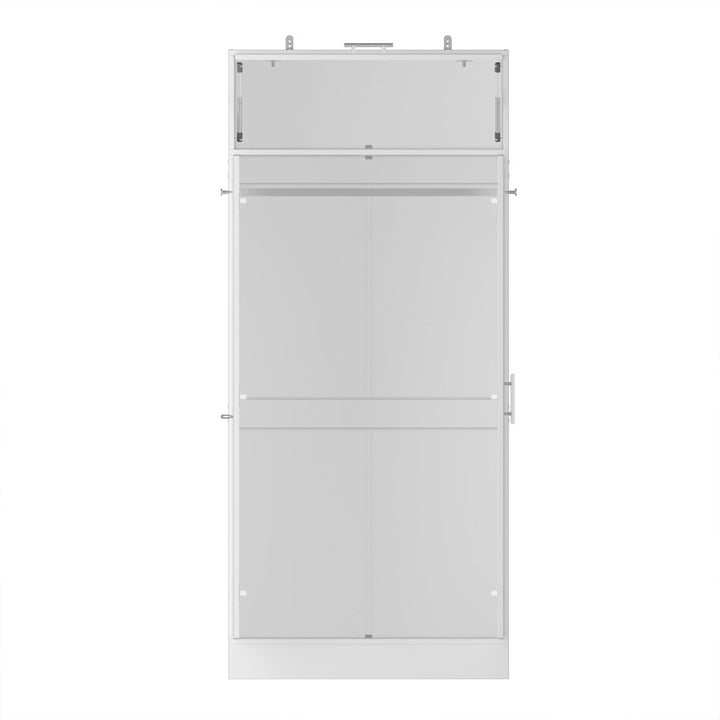 modular 2-door wardrobe layout on a white background