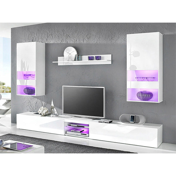 modern tv unit set for spacious bedroom