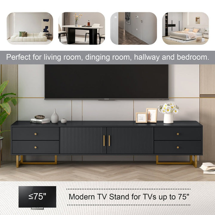 modern black tv stand perfect for living room