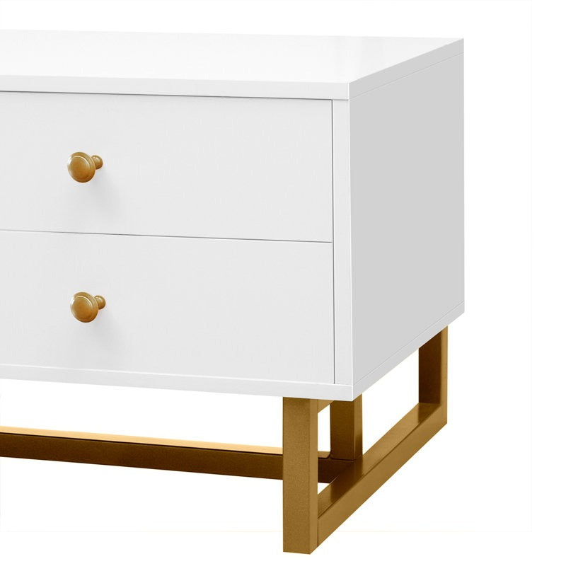 T-shaped metal frame of tv unit