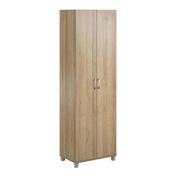 modern beige 2-door wardrobe on a white background