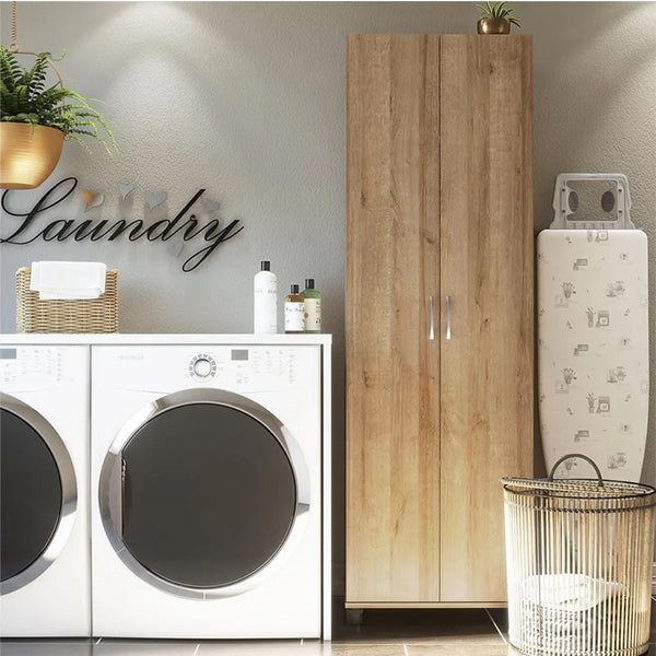 stylish 2-door wardrobe in beige for small homes