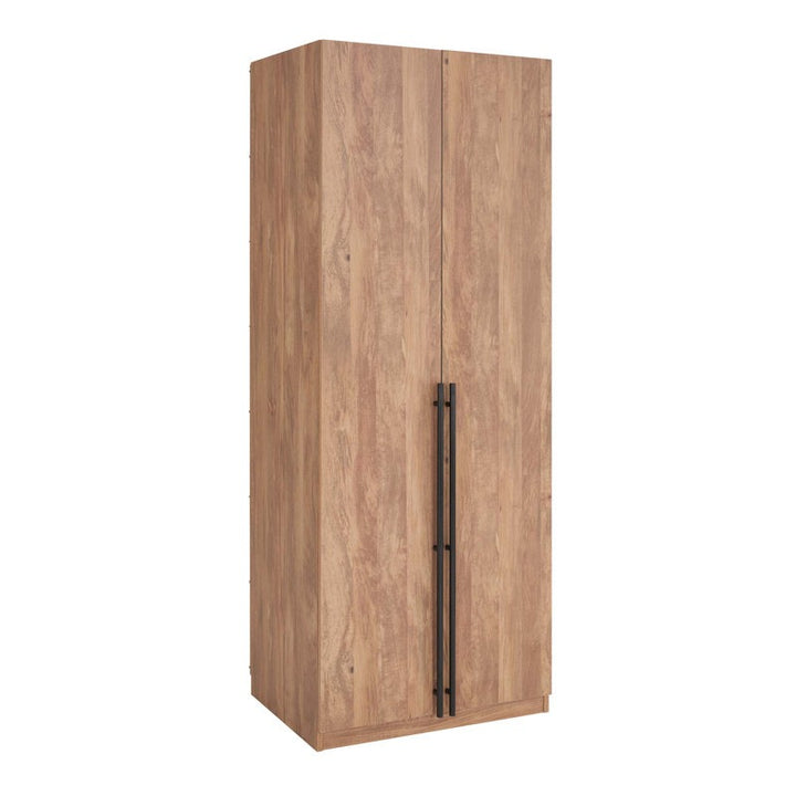 Modern 2-door wardrobe with long handles perfect for small and compact homes