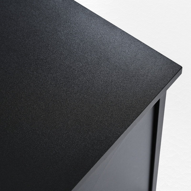 Black tv stand crafted from high-quality mdf board