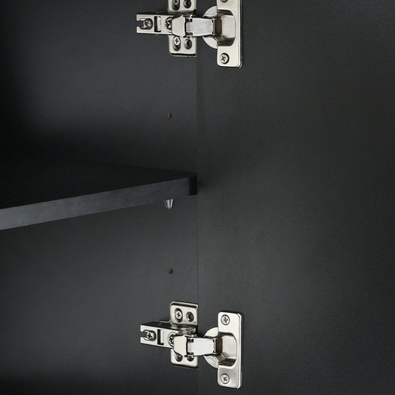 Branded hinges use in premium black tv unit 