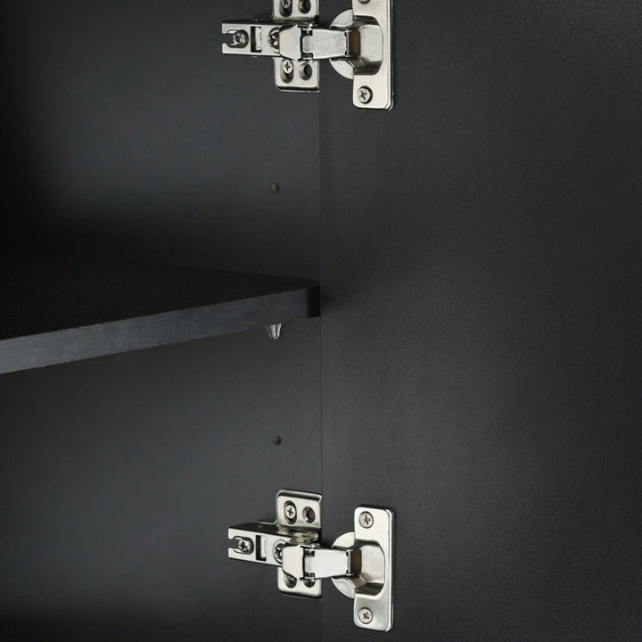 Branded hinges use in premium black tv unit 