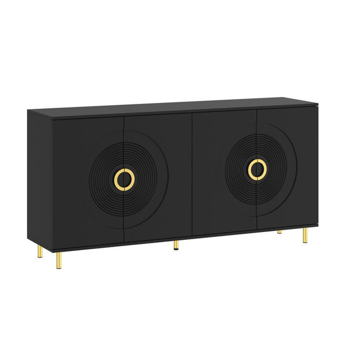 Modern black with gold accent sideboard
