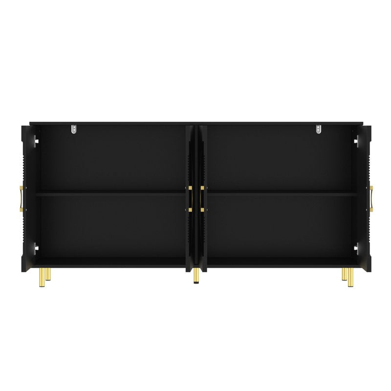 show internal space of black premium cabinet