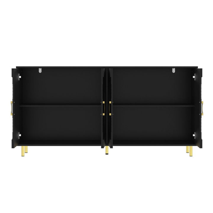 show internal space of black premium cabinet