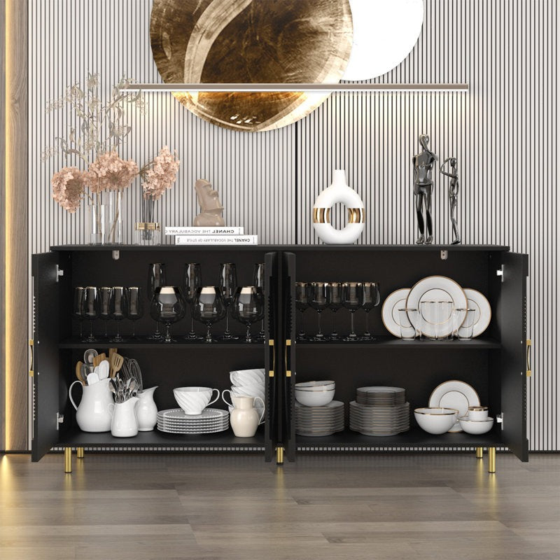 Modern black sideboard perfect for dining storage