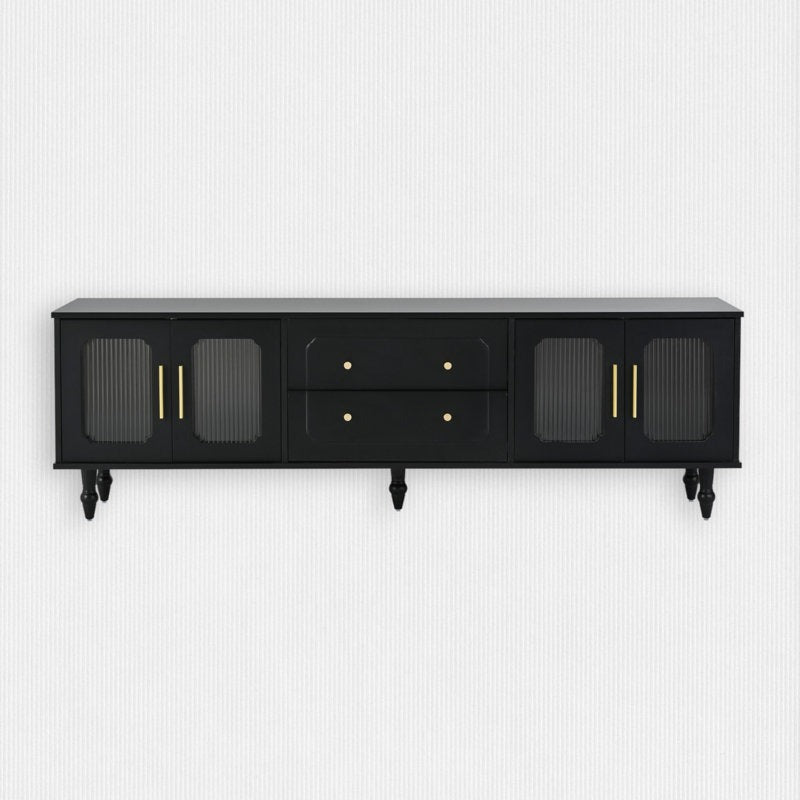 Modern black TV stand with premium finish