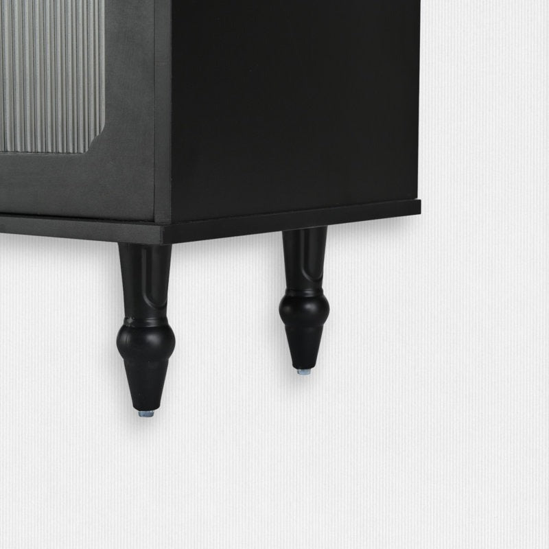 Stylish black tv stand with modern legs